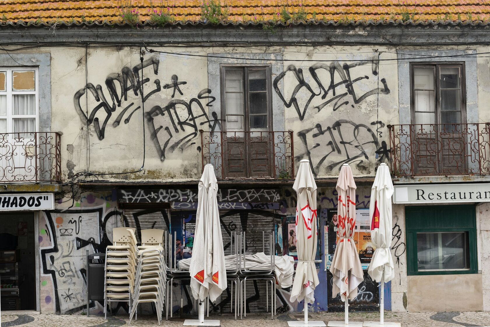 Fachada tradicional de talho português